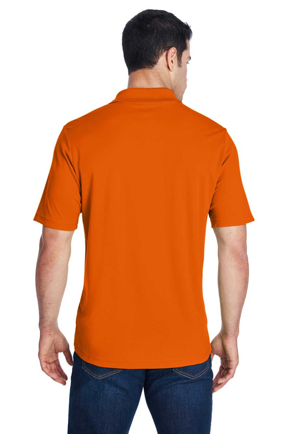 Core 365 88181 Mens Origin Performance Moisture Wicking Short Sleeve Polo Shirt Orange Back
