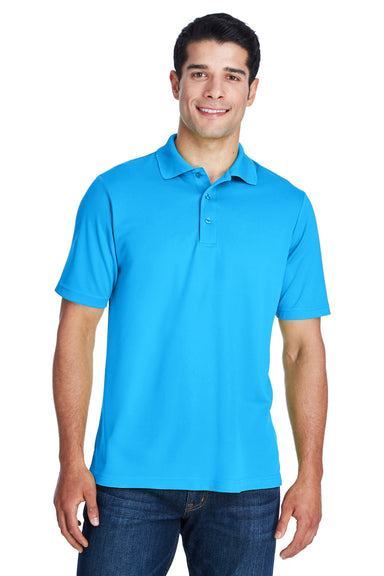 Core 365 88181 Mens Origin Performance Moisture Wicking Short Sleeve Polo Shirt Electric Blue Front