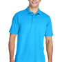 Core 365 Mens Origin Performance Moisture Wicking Short Sleeve Polo Shirt - Electric Blue