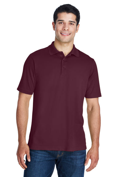 Core 365 88181 Mens Origin Performance Moisture Wicking Short Sleeve Polo Shirt Burgundy Front