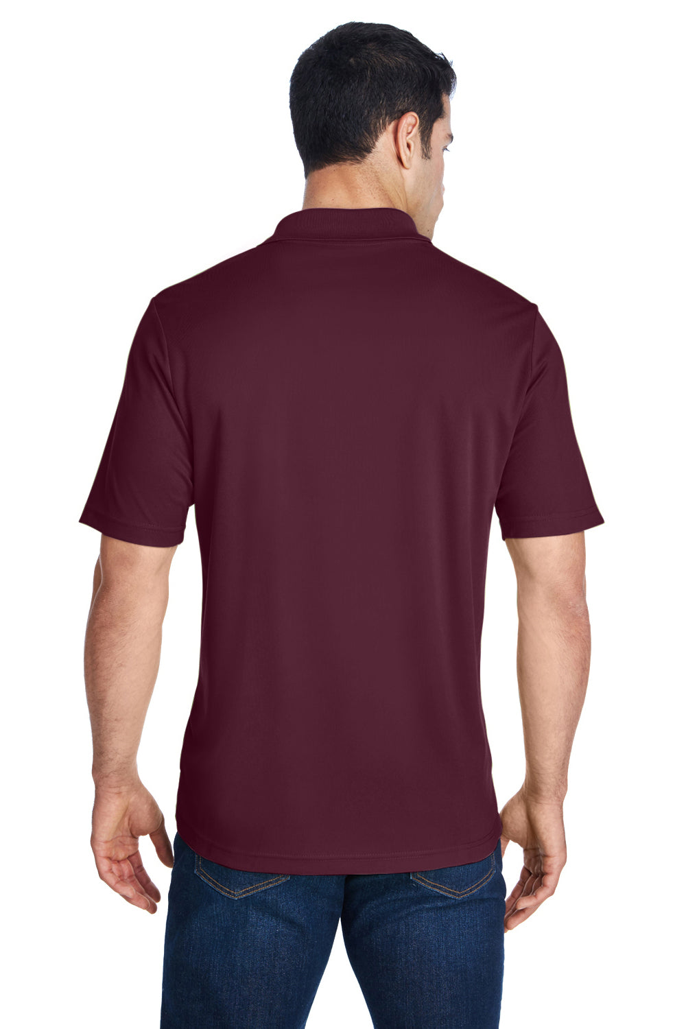 Core 365 88181 Mens Origin Performance Moisture Wicking Short Sleeve Polo Shirt Burgundy Back
