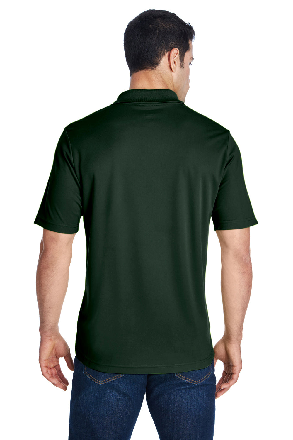 Core 365 88181 Mens Origin Performance Moisture Wicking Short Sleeve Polo Shirt Forest Green Back