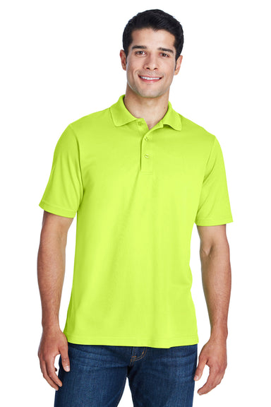 Core 365 88181 Mens Origin Performance Moisture Wicking Short Sleeve Polo Shirt Safety Yellow Front