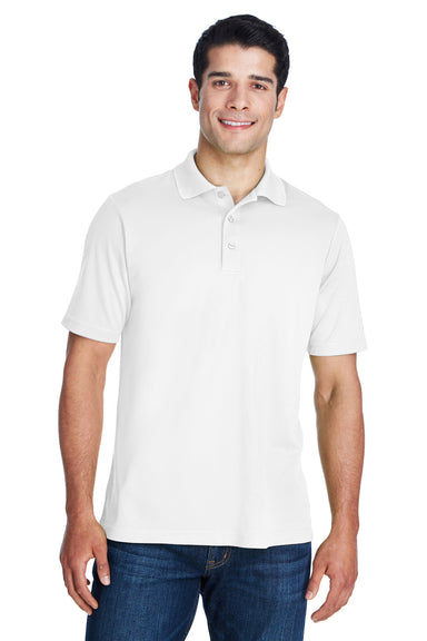Core 365 88181 Mens Origin Performance Moisture Wicking Short Sleeve Polo Shirt White Front