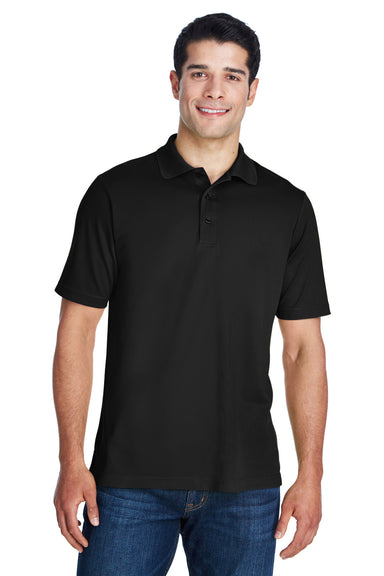 Core 365 88181 Mens Origin Performance Moisture Wicking Short Sleeve Polo Shirt Black Front