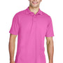 Core 365 Mens Origin Performance Moisture Wicking Short Sleeve Polo Shirt - Charity Pink