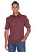 Core 365 88181P Mens Origin Performance Moisture Wicking Short Sleeve Polo Shirt w/ Pocket Burgundy Front