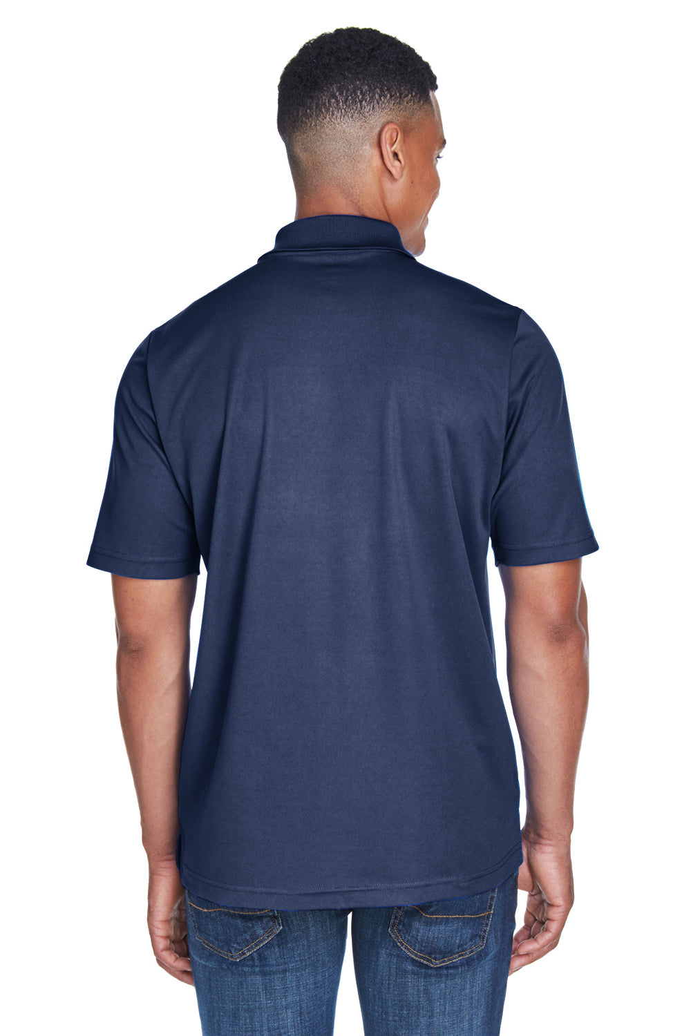 Core 365 88181P Mens Origin Performance Moisture Wicking Short Sleeve Polo Shirt w/ Pocket Navy Blue Back