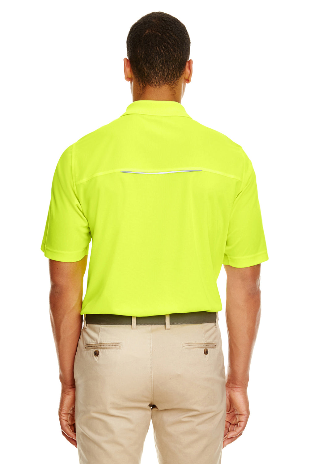 Core 365 88181R Mens Radiant Performance Moisture Wicking Short Sleeve Polo Shirt Safety Yellow Back