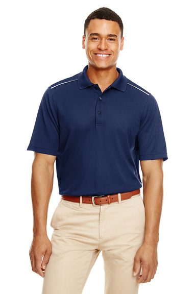 Core 365 88181R Mens Radiant Performance Moisture Wicking Short Sleeve Polo Shirt Navy Blue Front