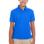 Core 365 Youth Origin Performance Moisture Wicking Short Sleeve Polo Shirt - True Royal Blue