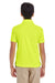 Core 365 88181Y Youth Origin Performance Moisture Wicking Short Sleeve Polo Shirt Safety Yellow Back