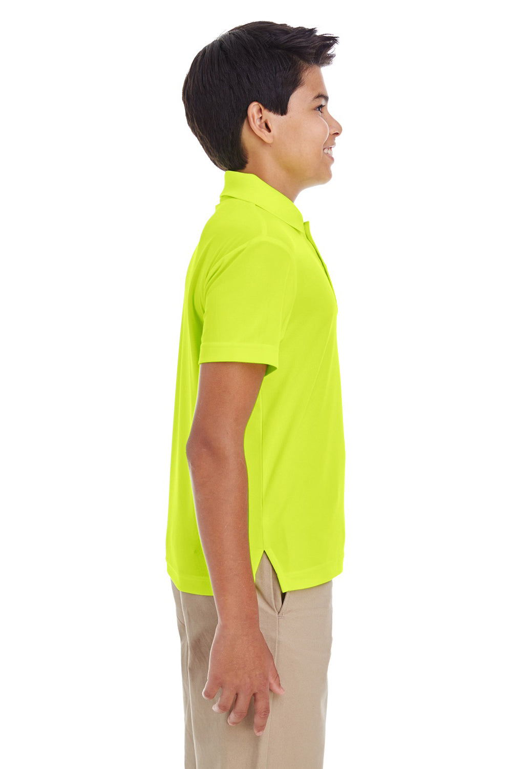 Core 365 88181Y Youth Origin Performance Moisture Wicking Short Sleeve Polo Shirt Safety Yellow Side