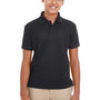 Core 365 Youth Origin Performance Moisture Wicking Short Sleeve Polo Shirt - Black