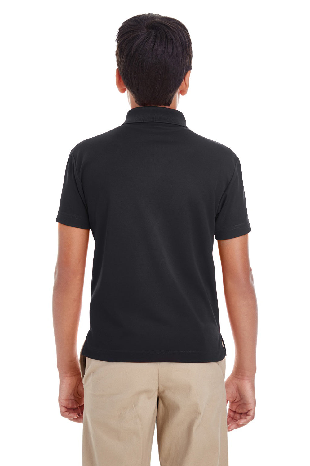 Core 365 88181Y Youth Origin Performance Moisture Wicking Short Sleeve Polo Shirt Black Back