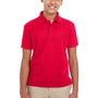 Core 365 Youth Origin Performance Moisture Wicking Short Sleeve Polo Shirt - Classic Red