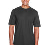 Core 365 Mens Pace Performance Moisture Wicking Short Sleeve Crewneck T-Shirt - Carbon Grey - Closeout