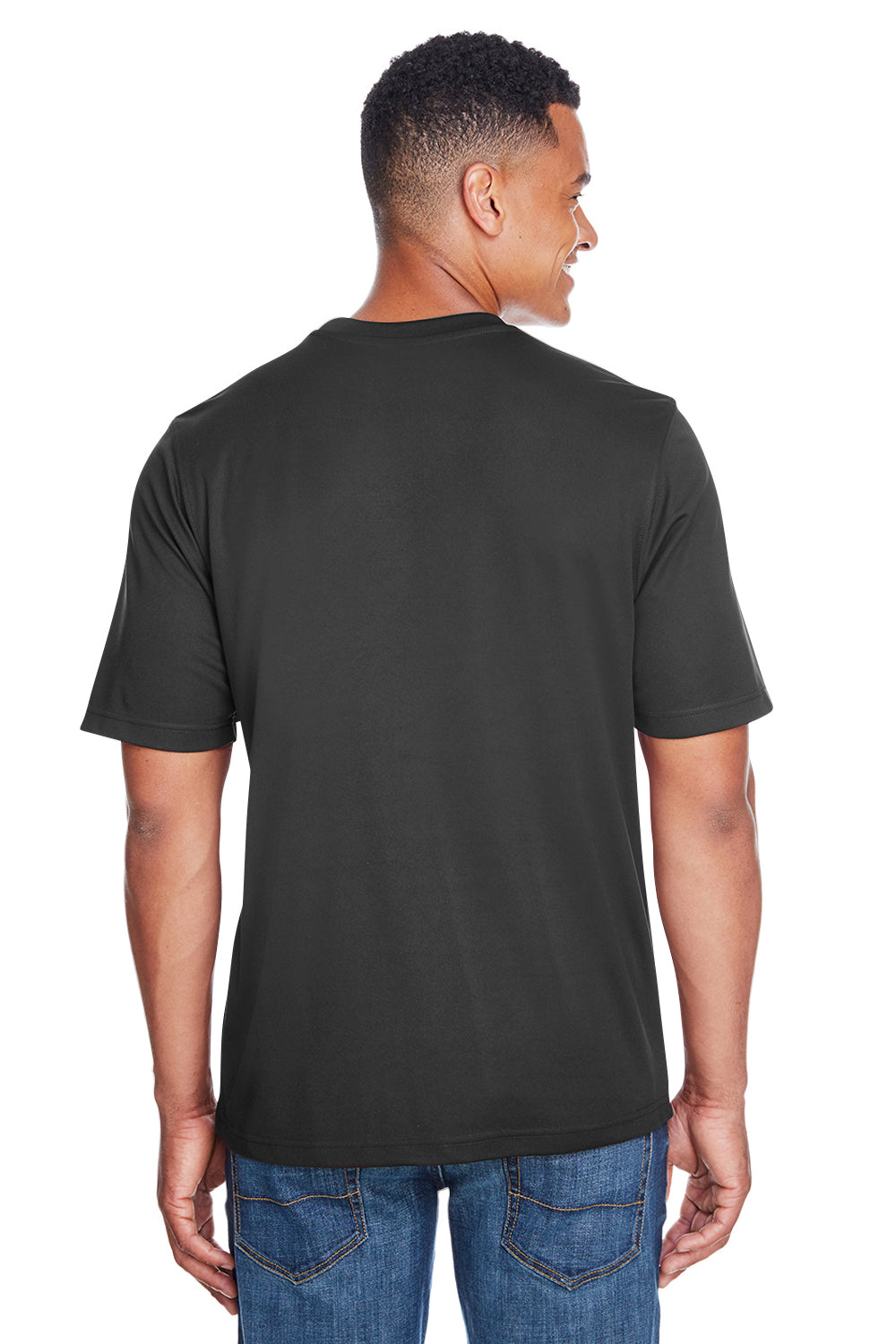 Core 365 88182 Mens Pace Performance Moisture Wicking Short Sleeve Crewneck T-Shirt Carbon Grey Back