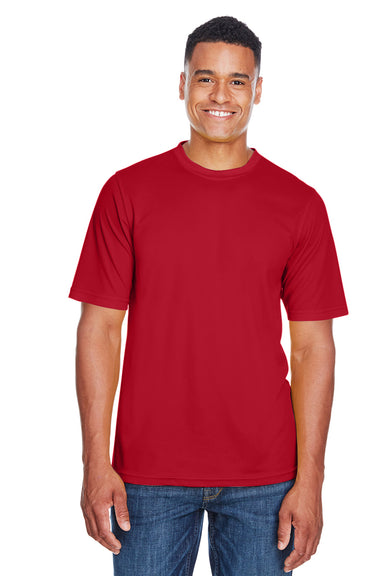 Core 365 88182 Mens Pace Performance Moisture Wicking Short Sleeve Crewneck T-Shirt Red Front
