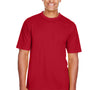 Core 365 Mens Pace Performance Moisture Wicking Short Sleeve Crewneck T-Shirt - Classic Red - Closeout