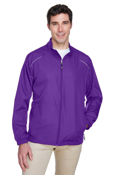 Core 365 88183 Mens Motivate Water Resistant Full Zip Jacket Purple Front