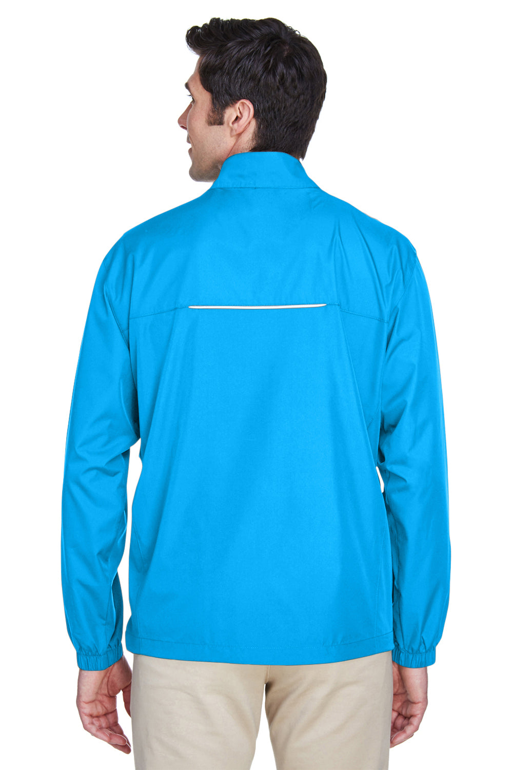 Core 365 88183 Mens Motivate Water Resistant Full Zip Jacket Electric Blue Back