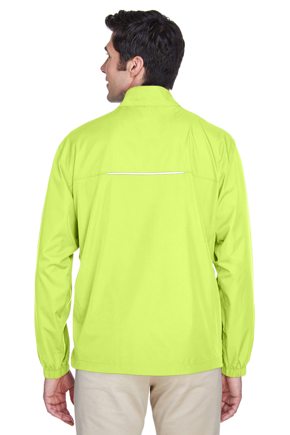 Core 365 88183 Mens Motivate Water Resistant Full Zip Jacket Safety Yellow Back