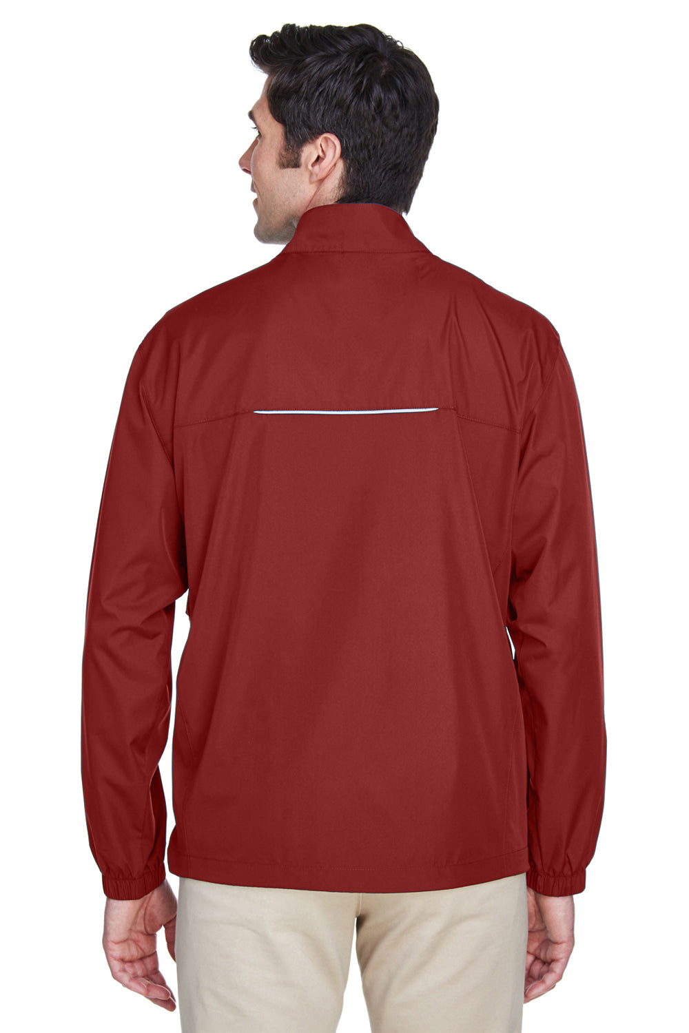 Core 365 88183 Mens Motivate Water Resistant Full Zip Jacket Red Back