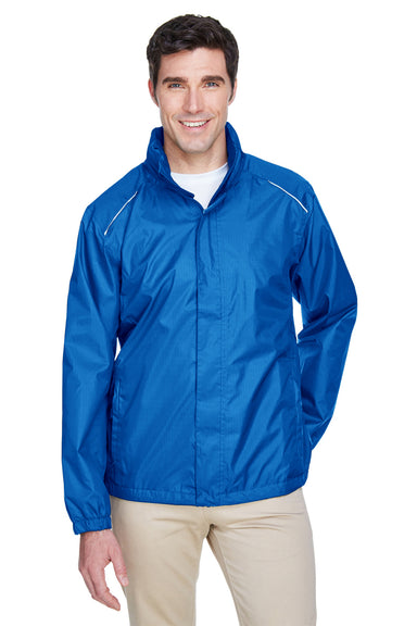 Core 365 88185 Mens Climate Waterproof Full Zip Hooded Jacket Royal Blue Front
