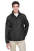 Core 365 88185 Mens Climate Waterproof Full Zip Hooded Jacket Black Front