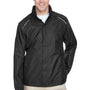 Core 365 Mens Climate Waterproof Full Zip Hooded Jacket - Black