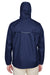 Core 365 88185 Mens Climate Waterproof Full Zip Hooded Jacket Navy Blue Back
