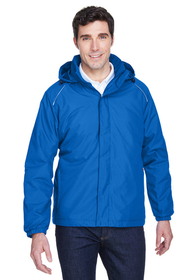 Core 365 88189 Mens Brisk Full Zip Hooded Jacket Royal Blue Front