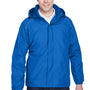 Core 365 Mens Brisk Full Zip Hooded Jacket - True Royal Blue