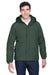 Core 365 88189 Mens Brisk Full Zip Hooded Jacket Forest Green Front