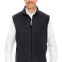 Core 365 Mens Journey Pill Resistant Fleece Full Zip Vest - Heather Charcoal Grey