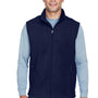 Core 365 Mens Journey Pill Resistant Fleece Full Zip Vest - Classic Navy Blue