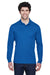 Core 365 88192 Mens Pinnacle Performance Moisture Wicking Long Sleeve Polo Shirt Royal Blue Front