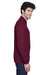 Core 365 88192 Mens Pinnacle Performance Moisture Wicking Long Sleeve Polo Shirt Burgundy Side