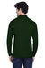 Core 365 88192 Mens Pinnacle Performance Moisture Wicking Long Sleeve Polo Shirt Forest Green Back