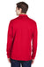 Core 365 88192P Mens Pinnacle Performance Moisture Wicking Long Sleeve Polo Shirt w/ Pocket Red Back