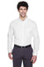 Core 365 88193 Mens Operate Long Sleeve Button Down Shirt w/ Pocket White Front