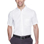 Core 365 Mens Optimum UV Protection Short Sleeve Button Down Shirt w/ Pocket - White