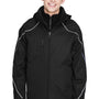 North End Mens Angle 3-in-1 Water Resistant Full Zip Hooded Jacket - Black