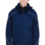 North End Mens Angle 3-in-1 Water Resistant Full Zip Hooded Jacket - Night Blue