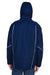 North End 88196 Mens Angle 3-in-1 Full Zip Hooded Jacket Navy Blue Back