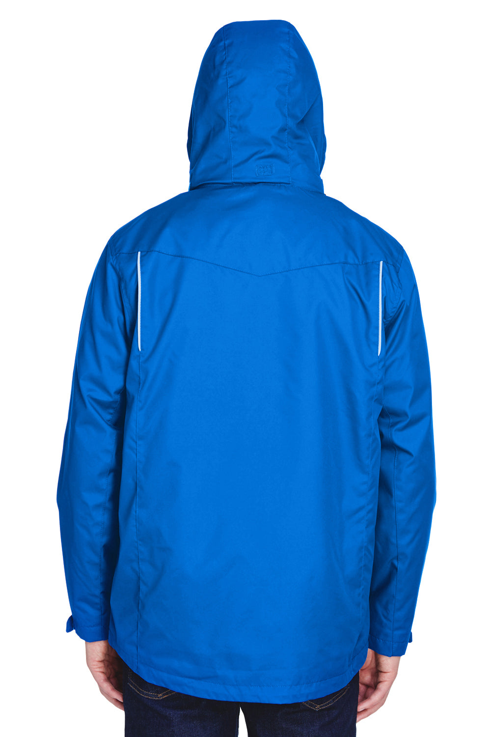 Core 365 88205 Mens Region 3-in-1 Water Resistant Full Zip Hooded Jacket Royal Blue Back