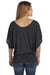 Bella + Canvas 8821 Womens Flowy Draped Dolman Short Sleeve Wide Neck T-Shirt Heather Dark Grey Back