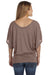 Bella + Canvas 8821 Womens Flowy Draped Dolman Short Sleeve Wide Neck T-Shirt Pebble Brown Back