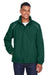 Core 365 88224 Mens Profile Water Resistant Full Zip Hooded Jacket Forest Green Front